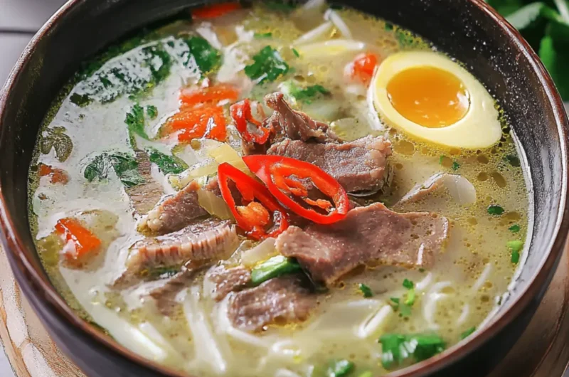 Indonesian Soto Betawi (Beef Soup)