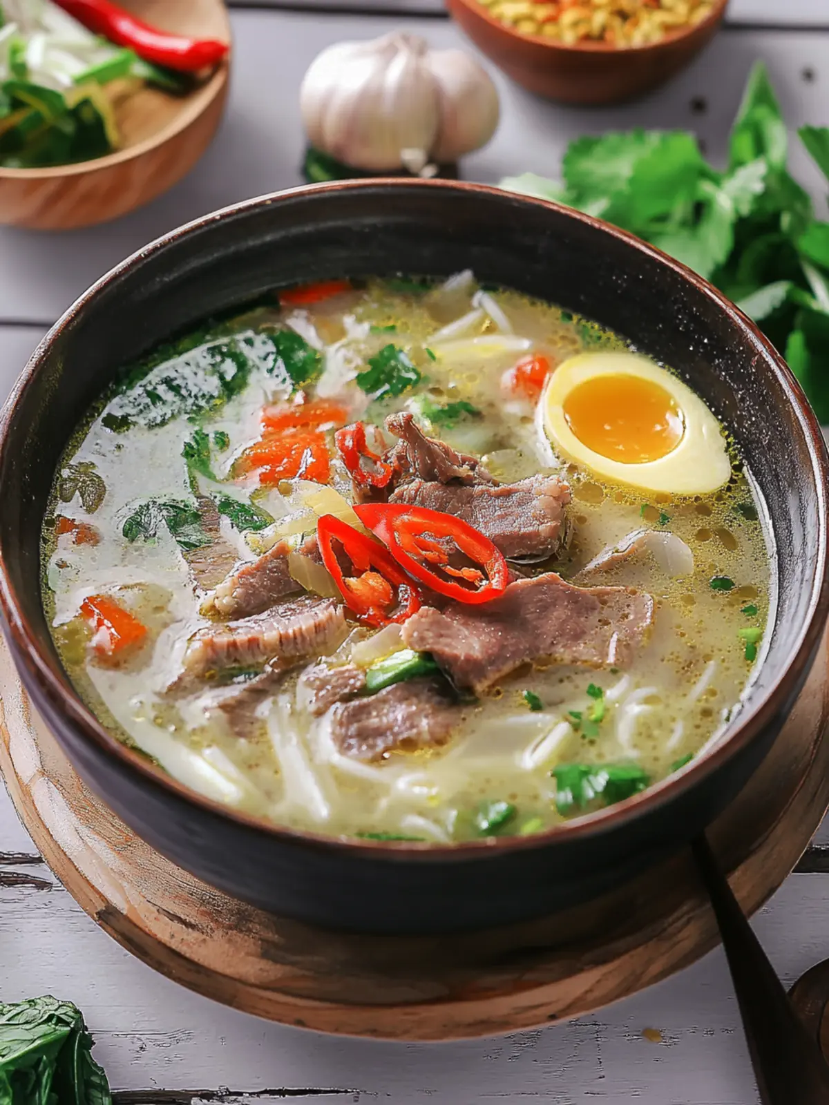 Indonesian Soto Betawi: Hearty Beef Soup for Soulful Warmth 5 Indonesian Soto Betawi (Beef Soup)