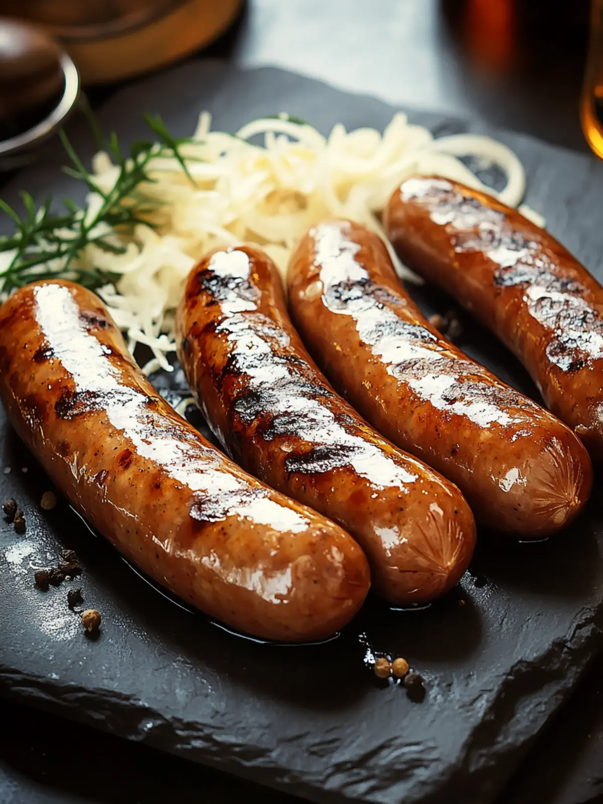 Grill Perfect German Bratwurst for Cozy Home Feasts 4 German Bratwurst (Grilled Sausage)
