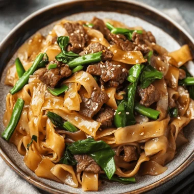 Chinese Beef Chow Fun (Stir-Fried Rice Noodles with Beef)