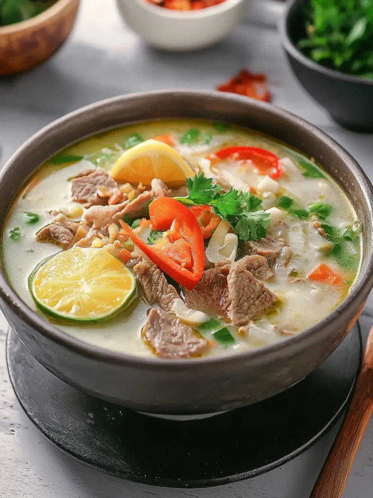 Indonesian Soto Betawi: Hearty Beef Soup for Soulful Warmth 4 Indonesian Soto Betawi (Beef Soup)