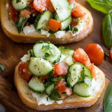 Cucumber Bruschetta
