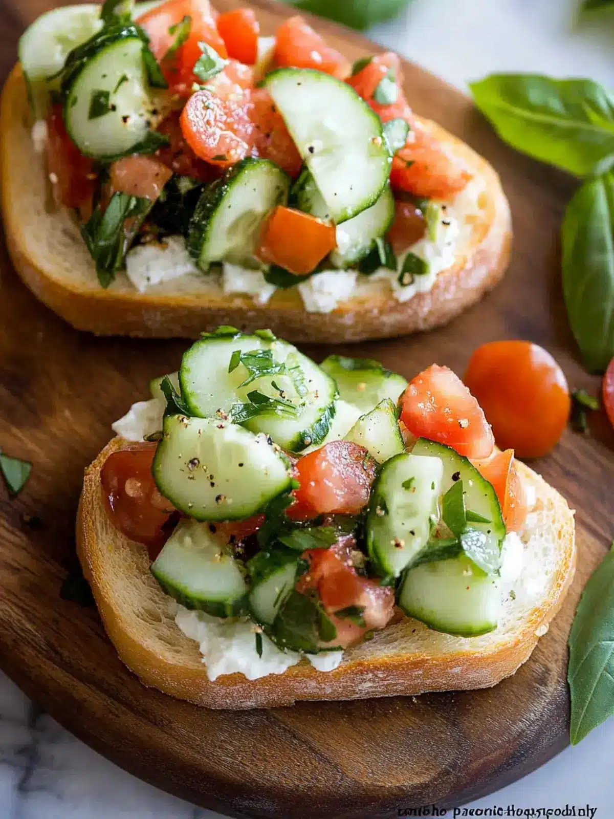 Cucumber Bruschetta