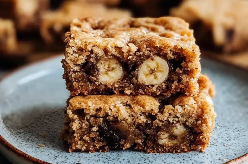 Moist Banana Bread Blondies