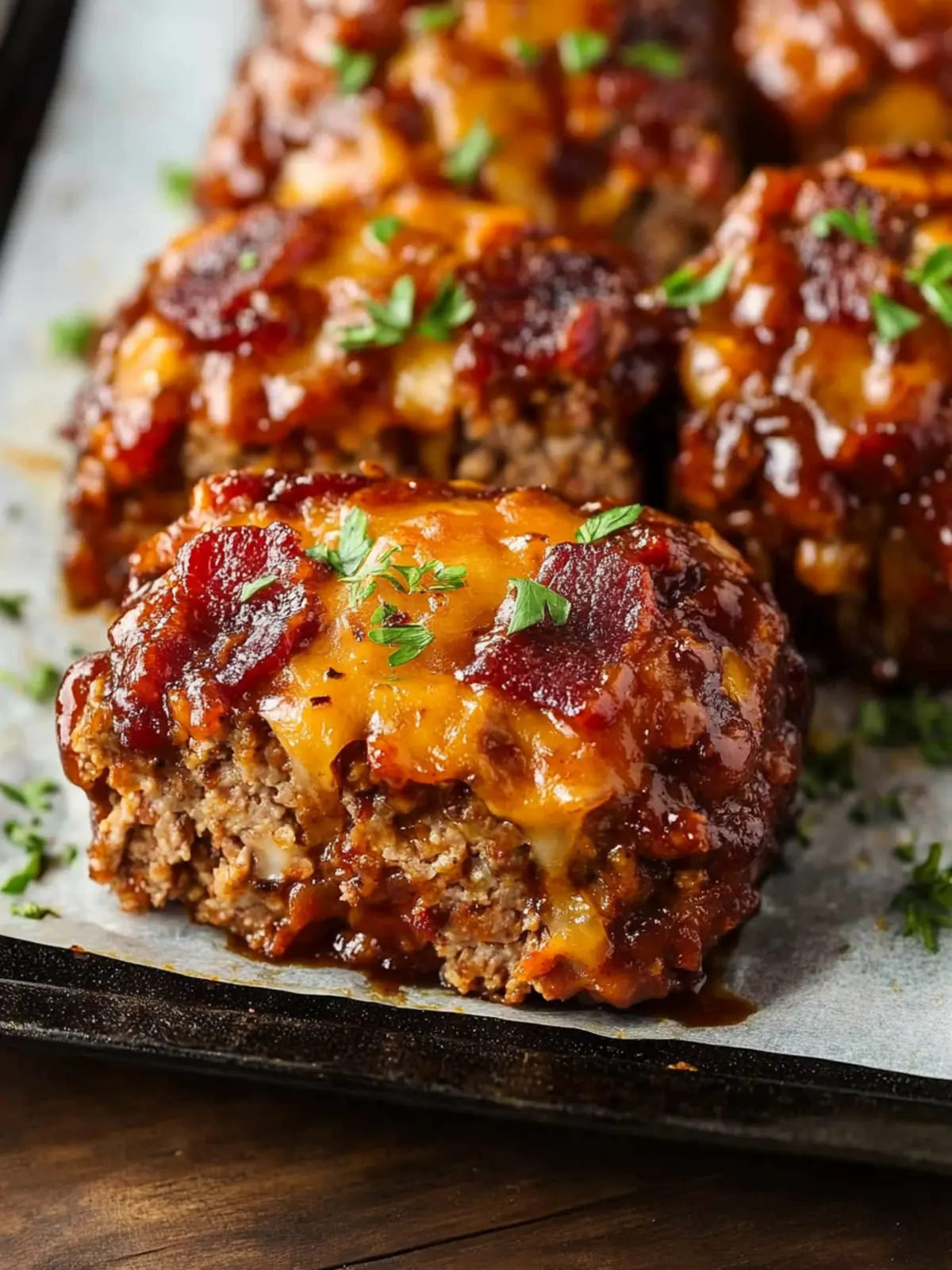 Savory Mini BBQ Bacon Cheddar Meatloaf You'll Love 2 Mini BBQ Bacon Cheddar Meatloaf