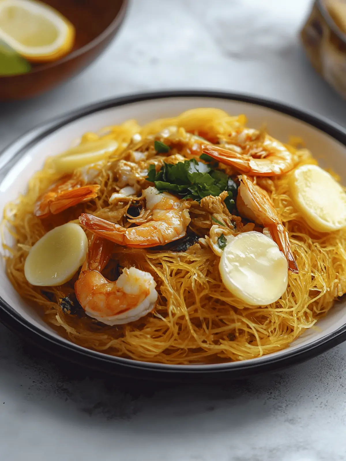 Discover Filipino Pancit Malabon: Savory Shrimp Noodles Delight 2 Filipino Pancit Malabon (Shrimp Noodles)