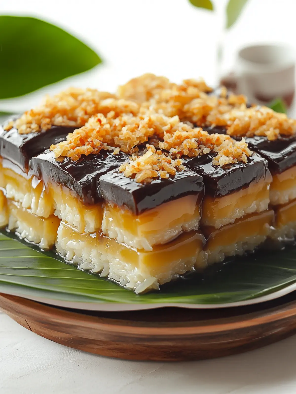 Filipino Sapin-Sapin (Layered Rice Cake)