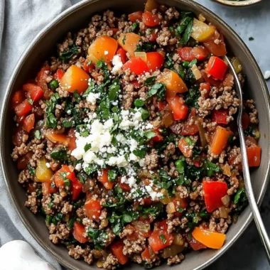 Mediterranean Ground Beef Stir Fry