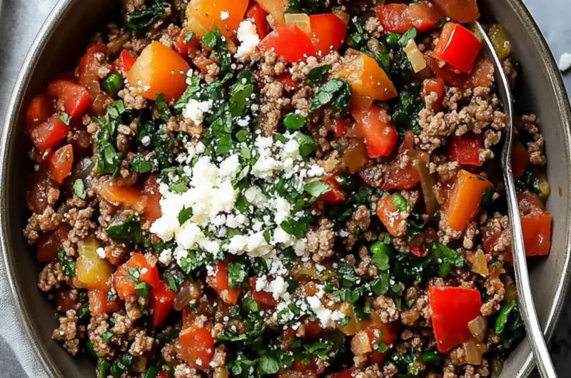 Mediterranean Ground Beef Stir Fry