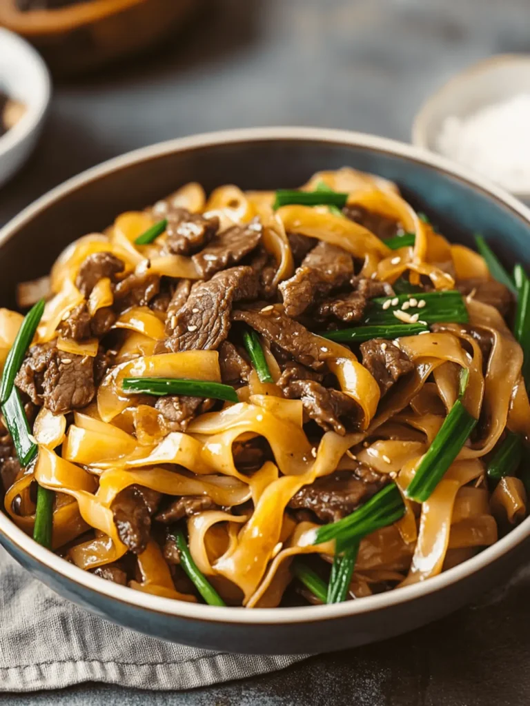 Savory Chinese Beef Chow Fun: Quick Stir-Fried Noodles Magic 4 Chinese Beef Chow Fun (Stir-Fried Rice Noodles with Beef)