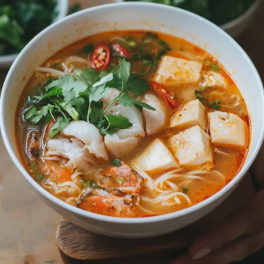 Vietnamese Bún Riêu (Crab Noodle Soup)