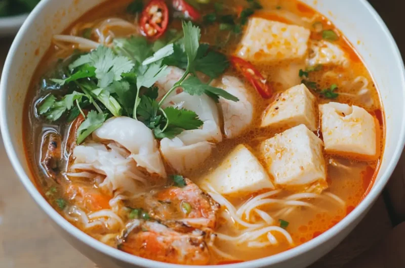 Vietnamese Bún Riêu (Crab Noodle Soup)