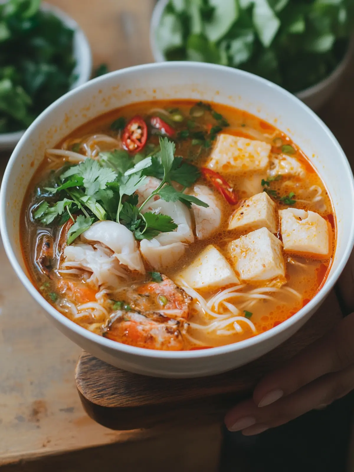 Vietnamese Bún Riêu (Crab Noodle Soup)