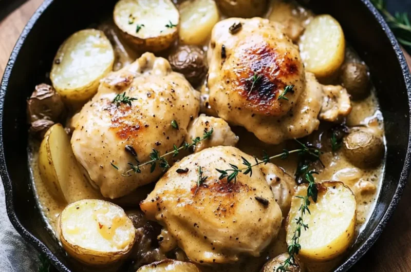 Creamy One Pan Chicken and Potatoes