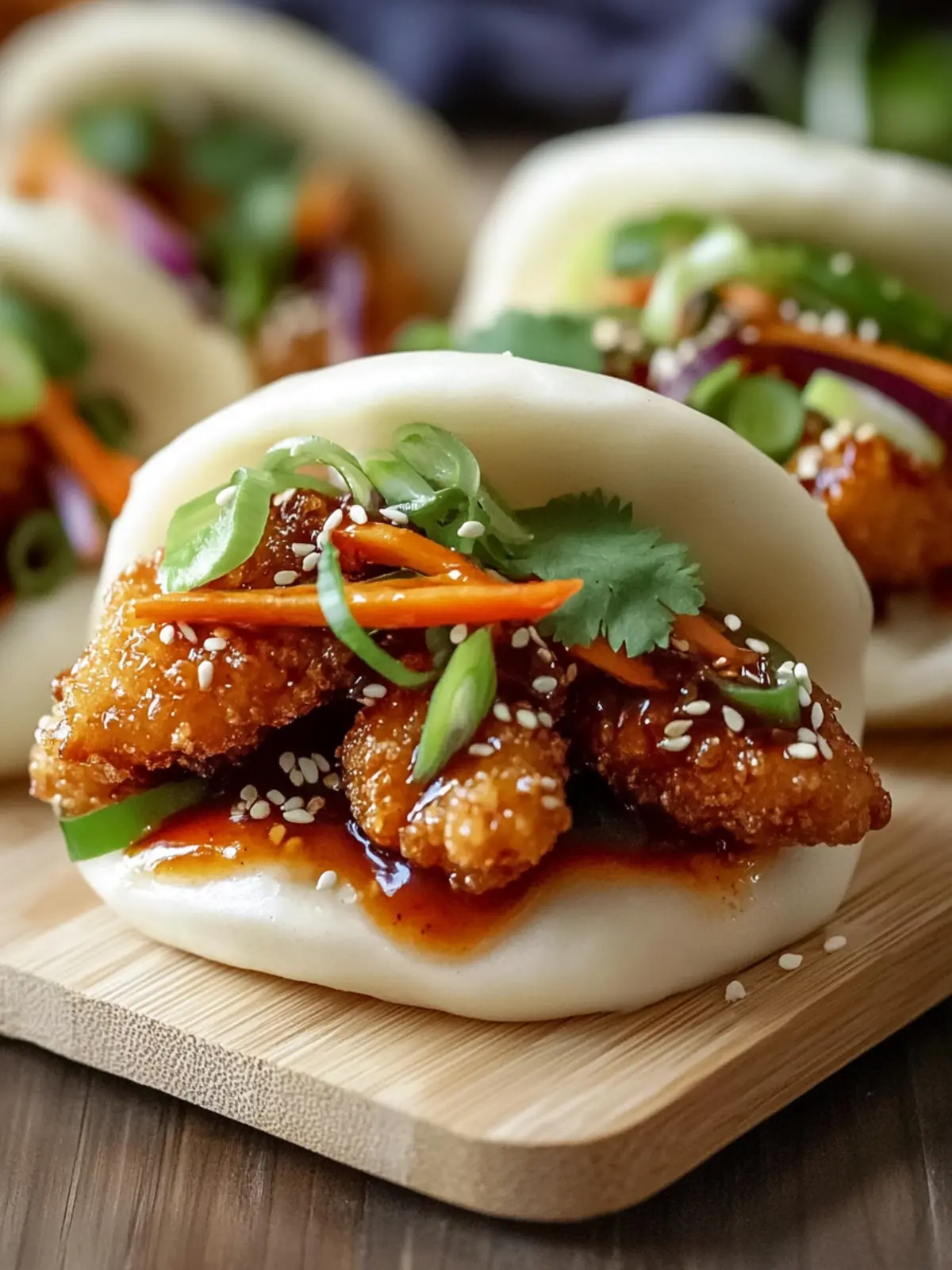 Sticky Crispy Chicken Bao Buns You’ll Want to Make Tonight 3 Sticky Crispy Chicken Bao Buns
