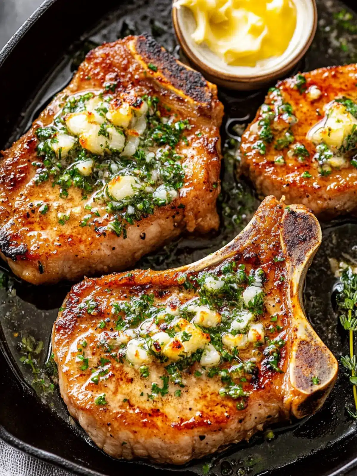 Pan-Fried Pork Chops with Garlic Butter