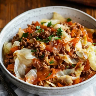 Ground Beef and Cabbage