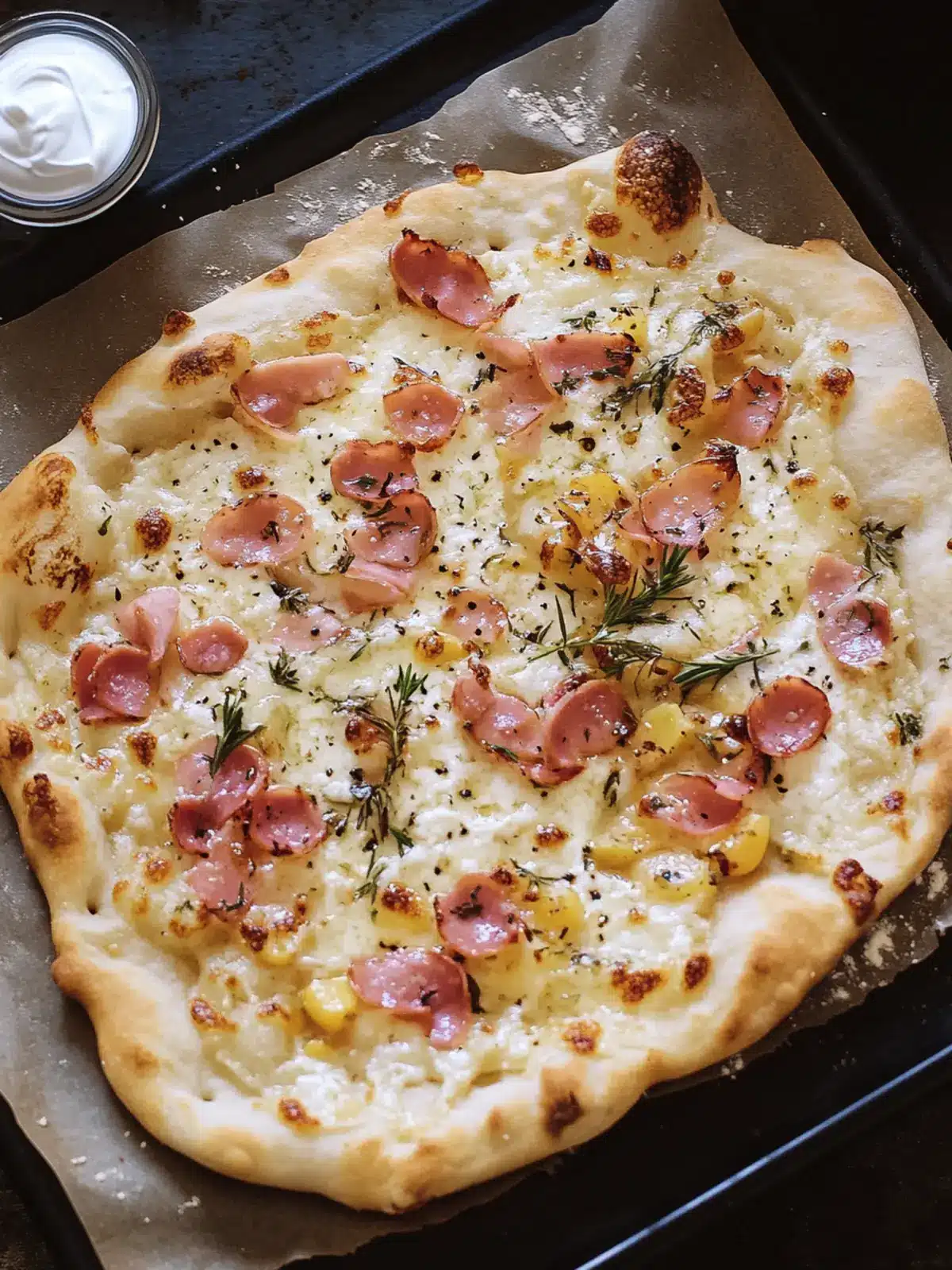 German Flammkuchen (Flatbread Pizza)