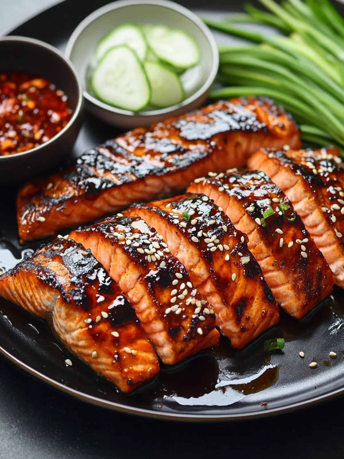 Korean-Style Grilled Salmon in Sweet Bulgogi Marinade