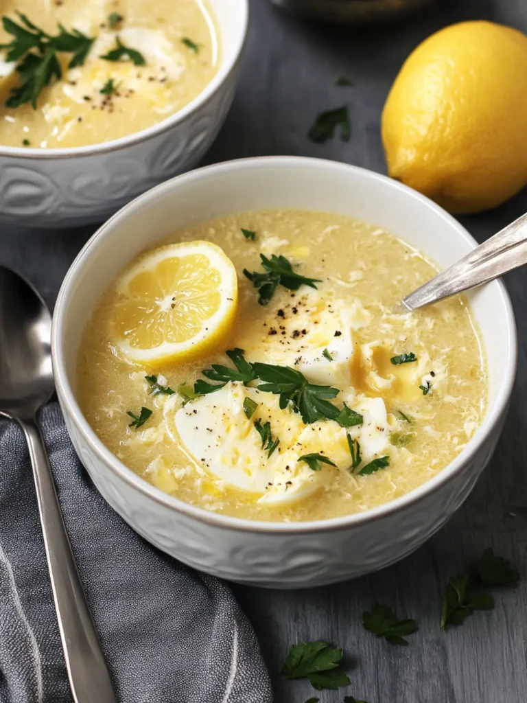 Delicious Greek Avgolemono Soup – A Cozy Lemon Egg Comfort 4 Greek Avgolemono Soup (Lemon and Egg Soup)