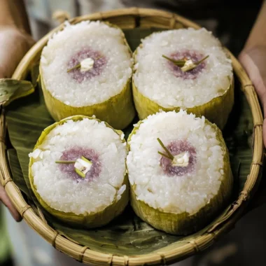 Vietnamese Bánh Tét (Sticky Rice Cake)