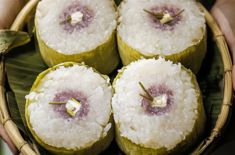 Vietnamese Bánh Tét (Sticky Rice Cake)