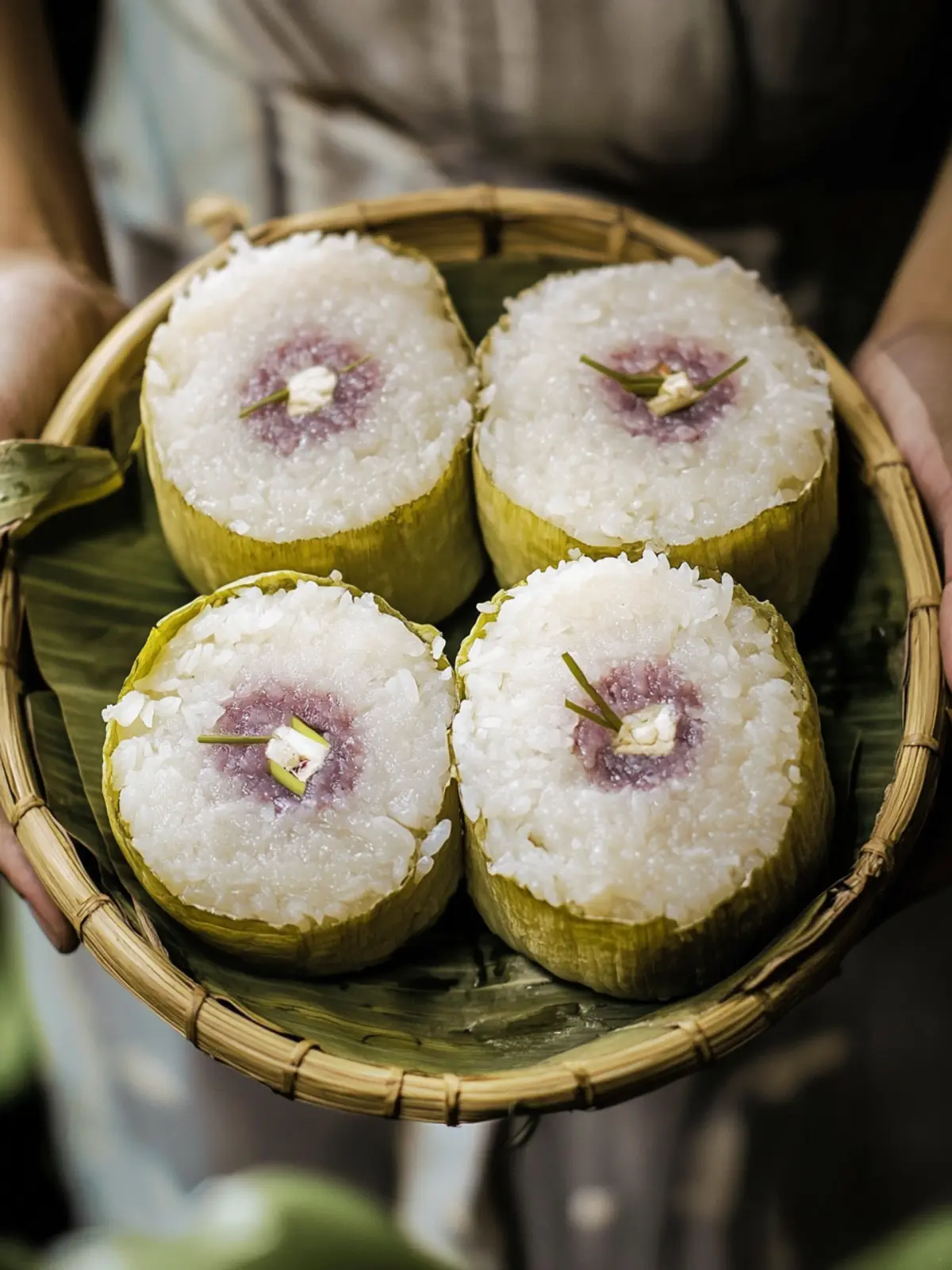 Vietnamese Bánh Tét (Sticky Rice Cake)