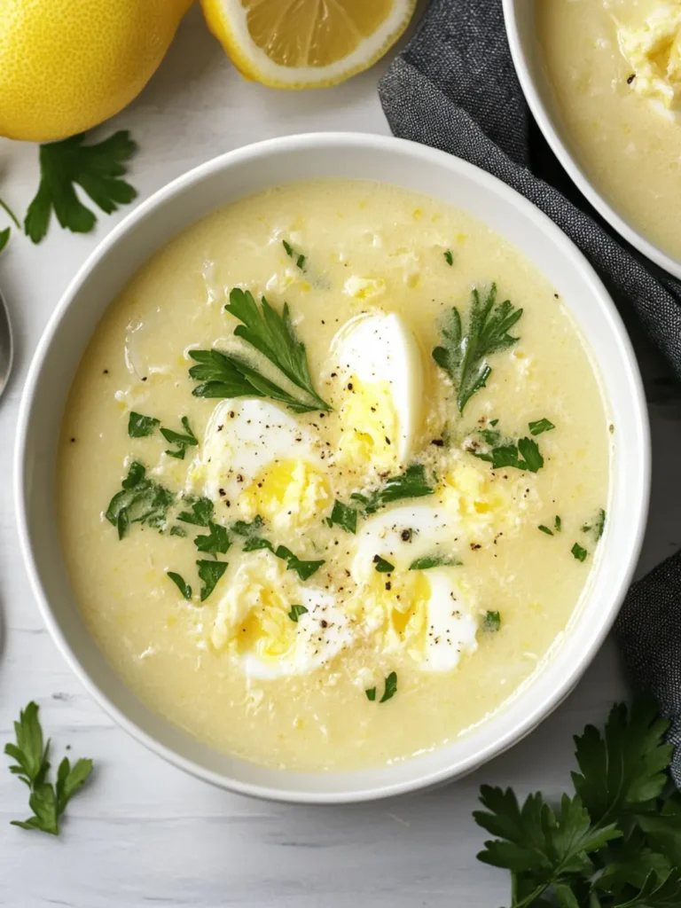 Delicious Greek Avgolemono Soup – A Cozy Lemon Egg Comfort 2 Greek Avgolemono Soup (Lemon and Egg Soup)