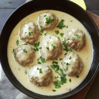 German Königsberger Klopse (Meatballs in White Sauce)