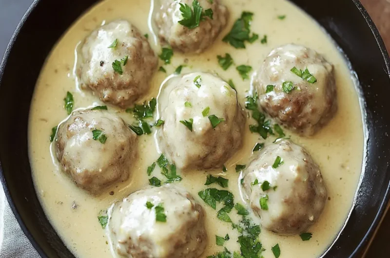 German Königsberger Klopse (Meatballs in White Sauce)