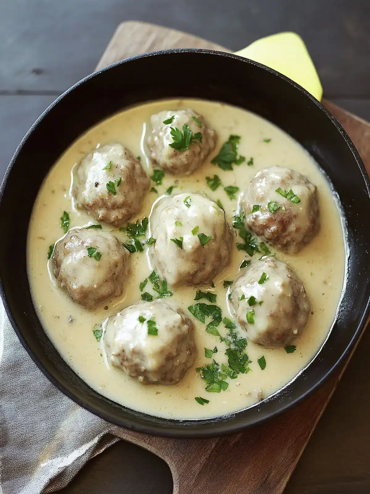 German Königsberger Klopse (Meatballs in White Sauce)