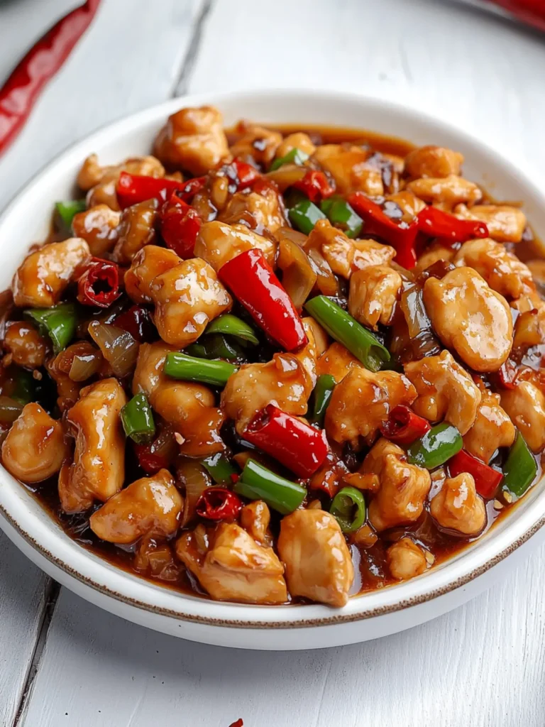 Chinese Kung Pao Chicken (Spicy Stir Fried Chicken)