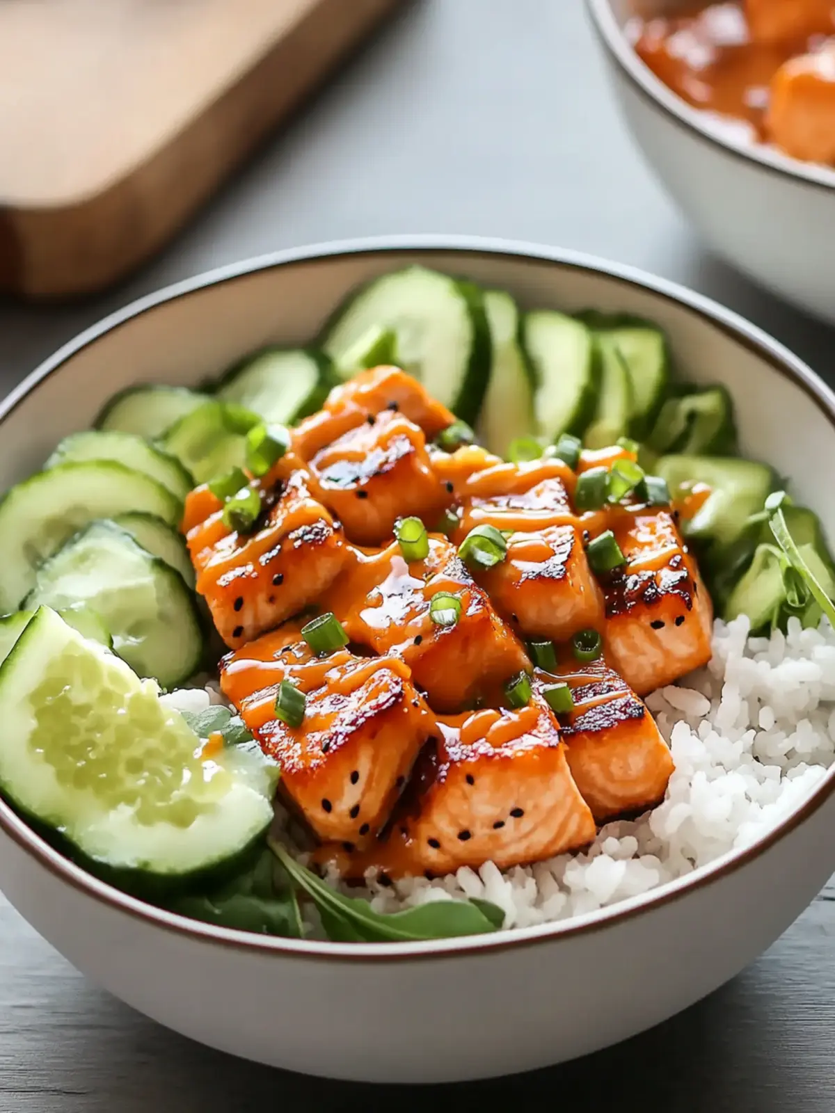 Savory Honey Sriracha Salmon Bowls Recipe for Quick Dinners 2 Delicious Honey Sriracha Salmon Bowls Recipe