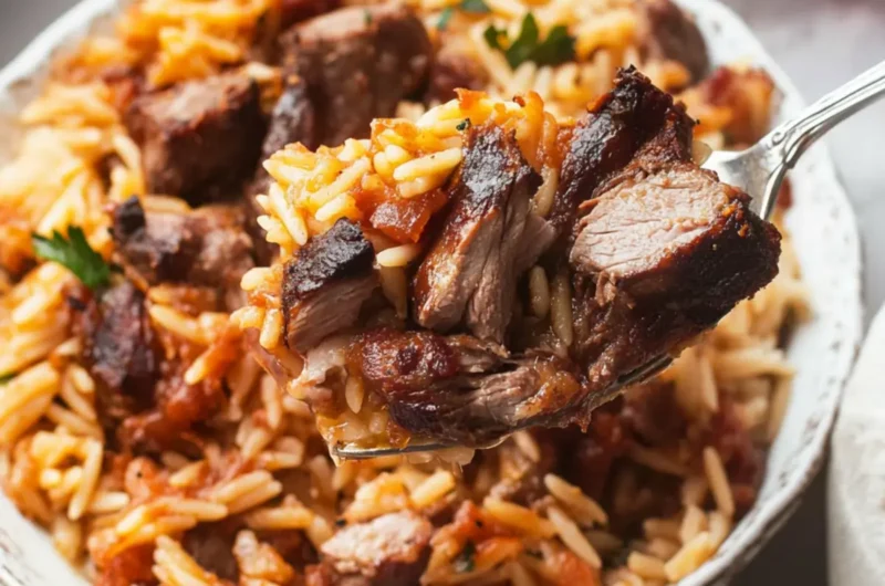 Greek Giouvetsi (Baked Lamb with Orzo)