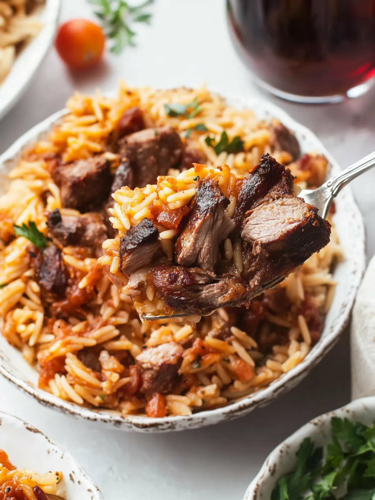 Greek Giouvetsi (Baked Lamb with Orzo)
