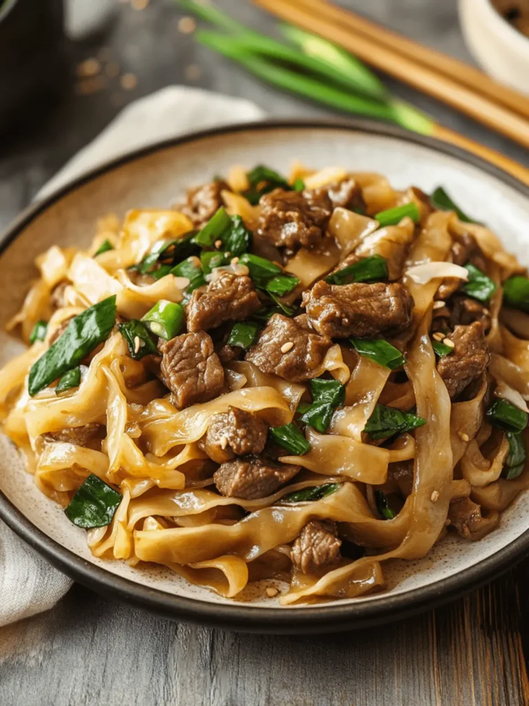 Savory Chinese Beef Chow Fun: Quick Stir-Fried Noodles Magic 3 Chinese Beef Chow Fun (Stir-Fried Rice Noodles with Beef)