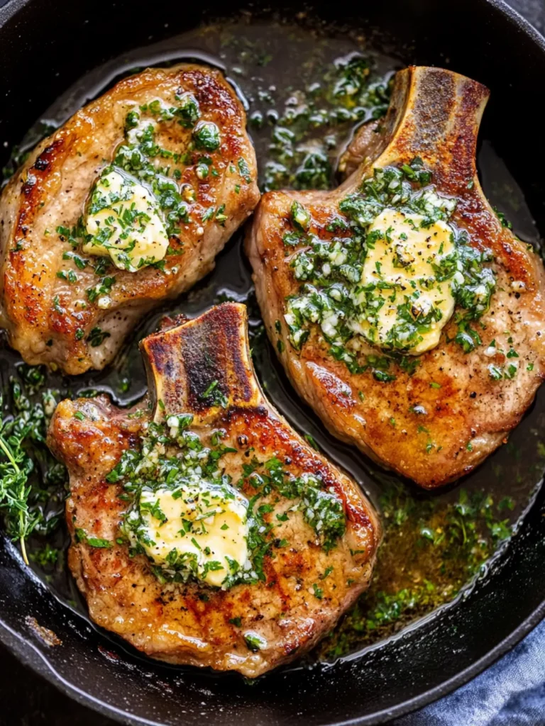 Delicious Pan-Fried Pork Chops with Garlic Butter Recipe 2 Pan-Fried Pork Chops with Garlic Butter