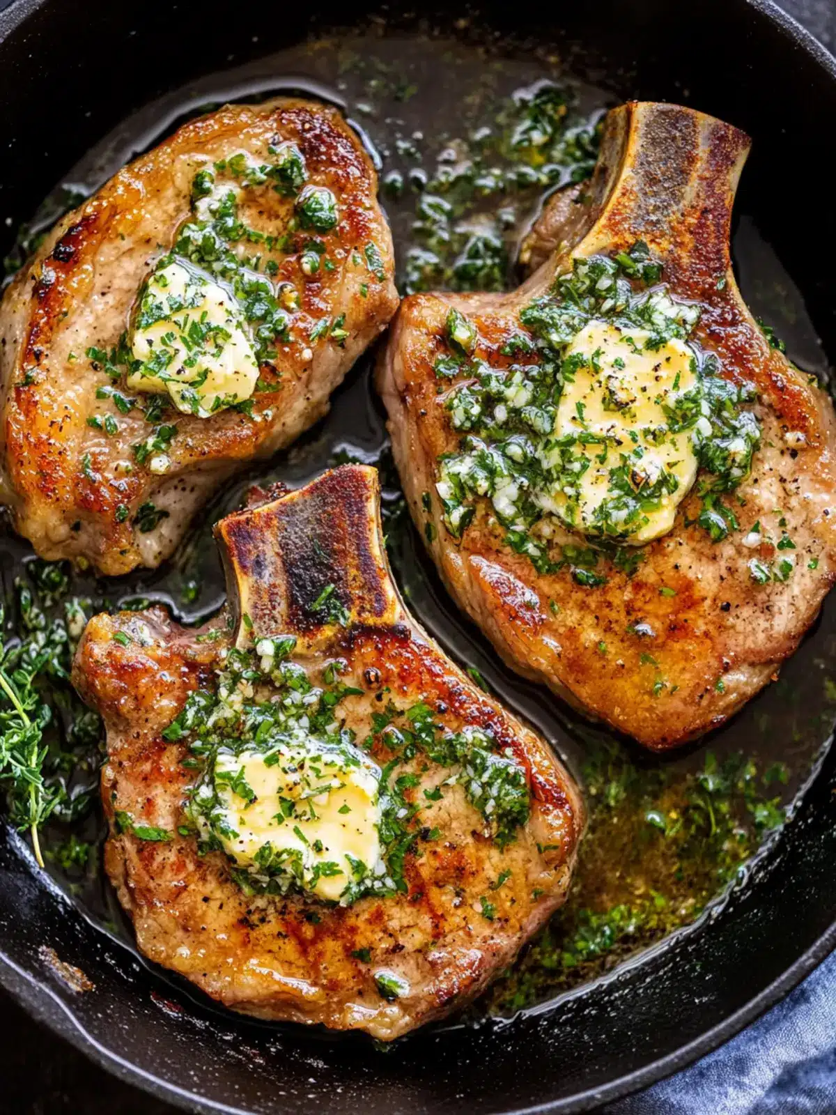 Pan-Fried Pork Chops with Garlic Butter