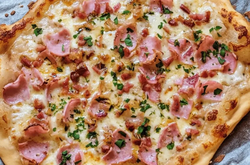 German Flammkuchen (Flatbread Pizza)