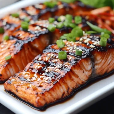 Korean-Style Grilled Salmon in Sweet Bulgogi Marinade