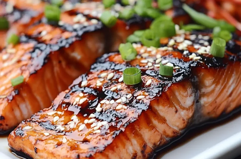 Korean-Style Grilled Salmon in Sweet Bulgogi Marinade