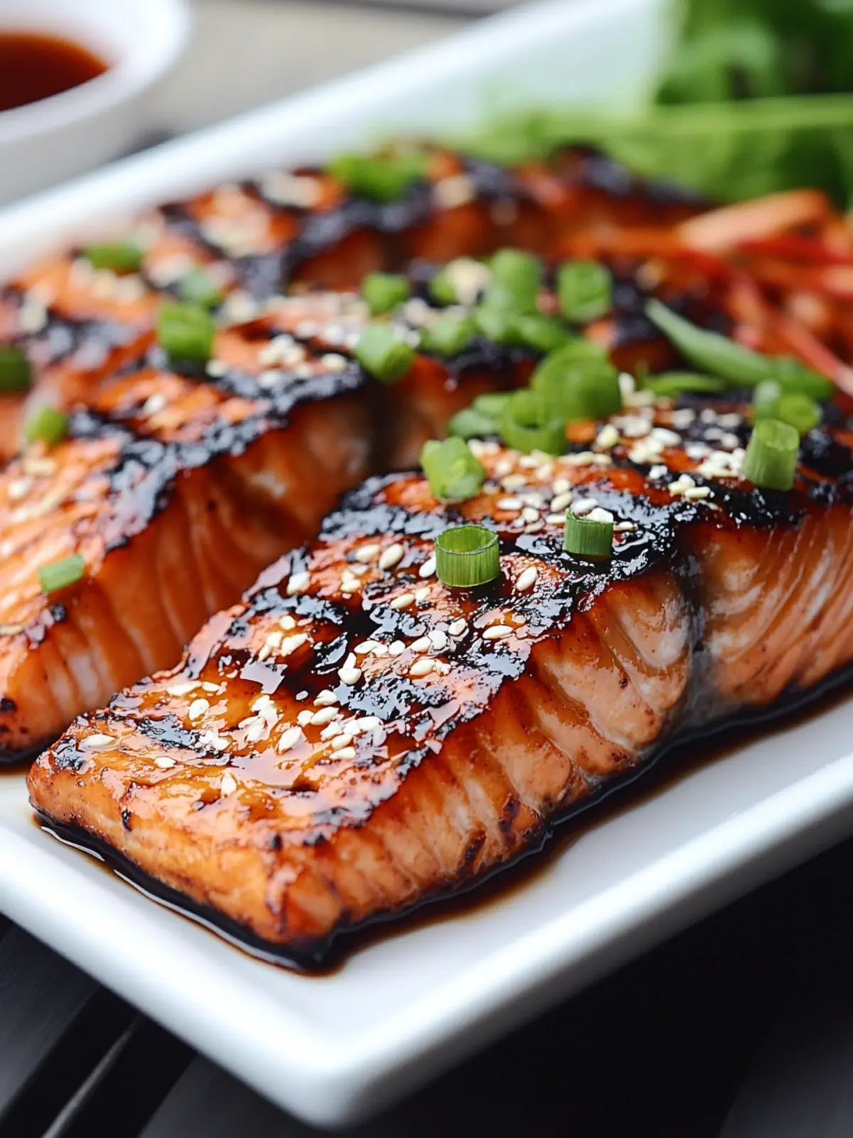 Korean-Style Grilled Salmon in Sweet Bulgogi Marinade