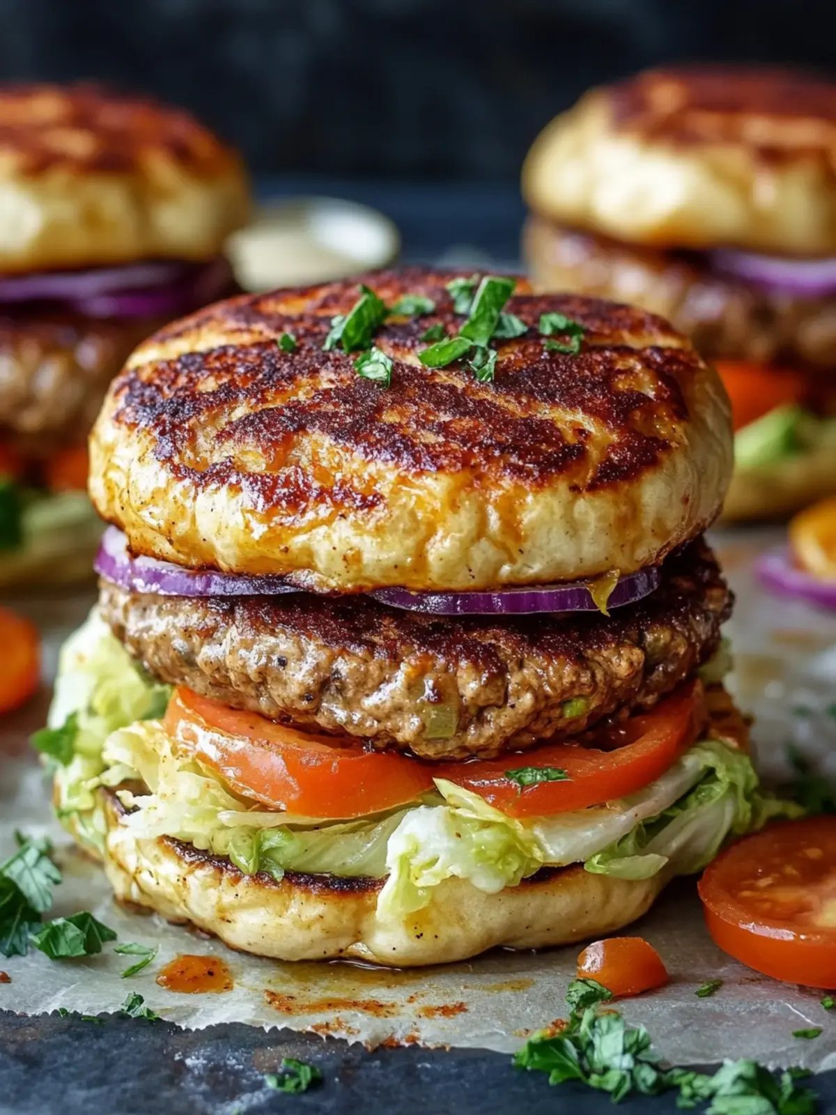 Oven-Baked Cabbage Burgers