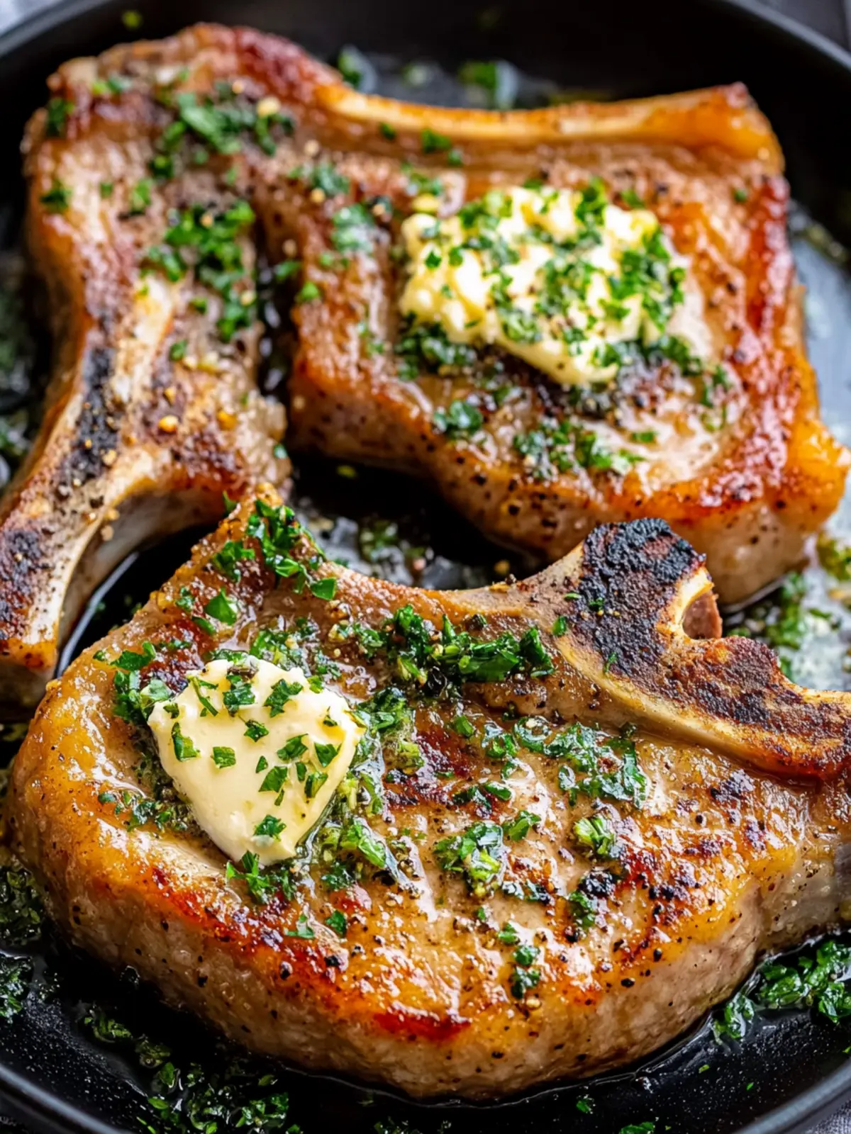 Pan-Fried Pork Chops with Garlic Butter