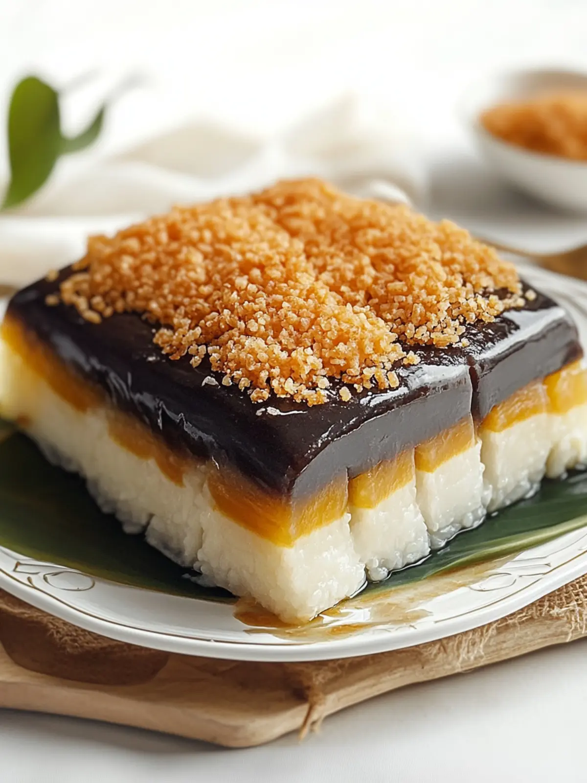 Filipino Sapin-Sapin (Layered Rice Cake)