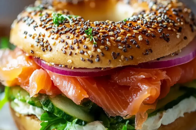 Smoked Salmon Bagel Sandwich