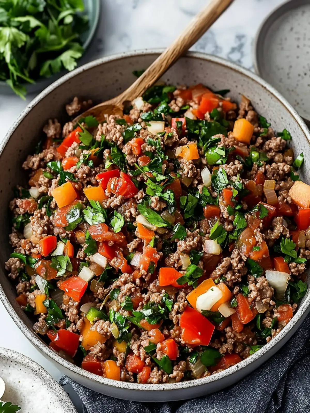Mediterranean Ground Beef Stir Fry