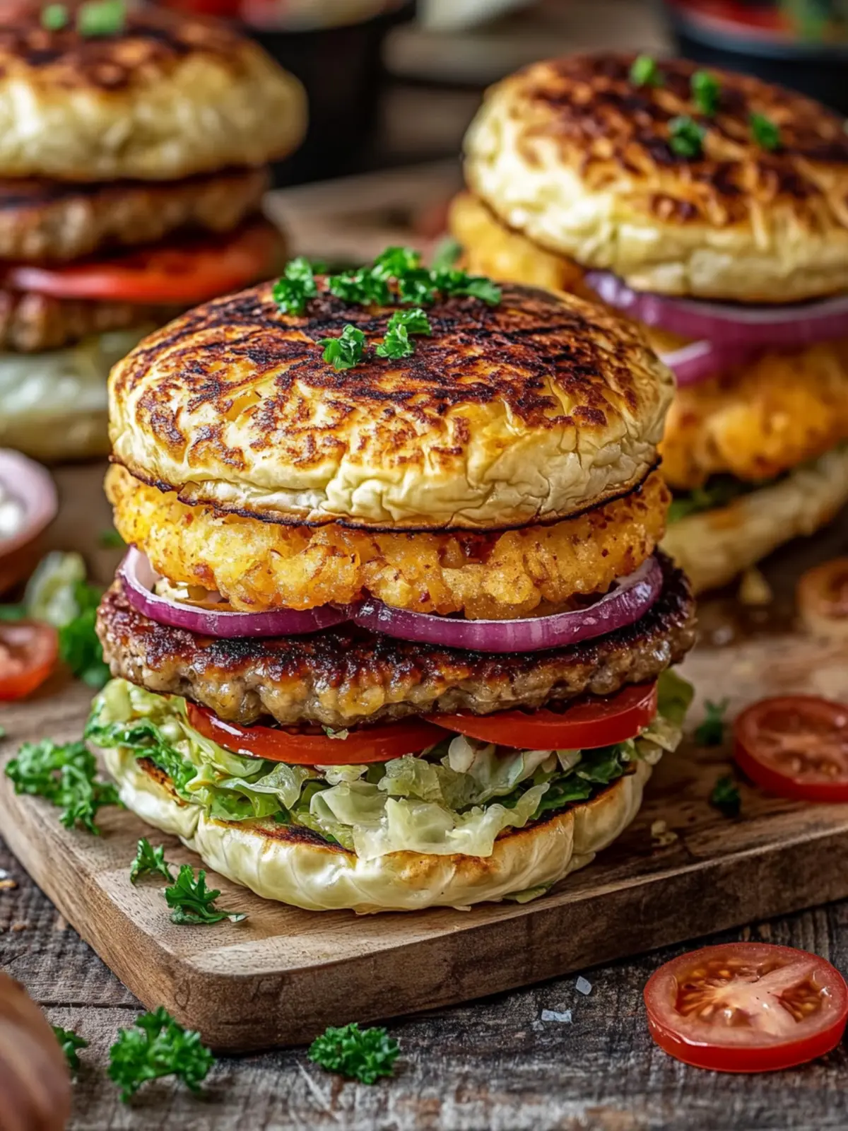 Oven-Baked Cabbage Burgers