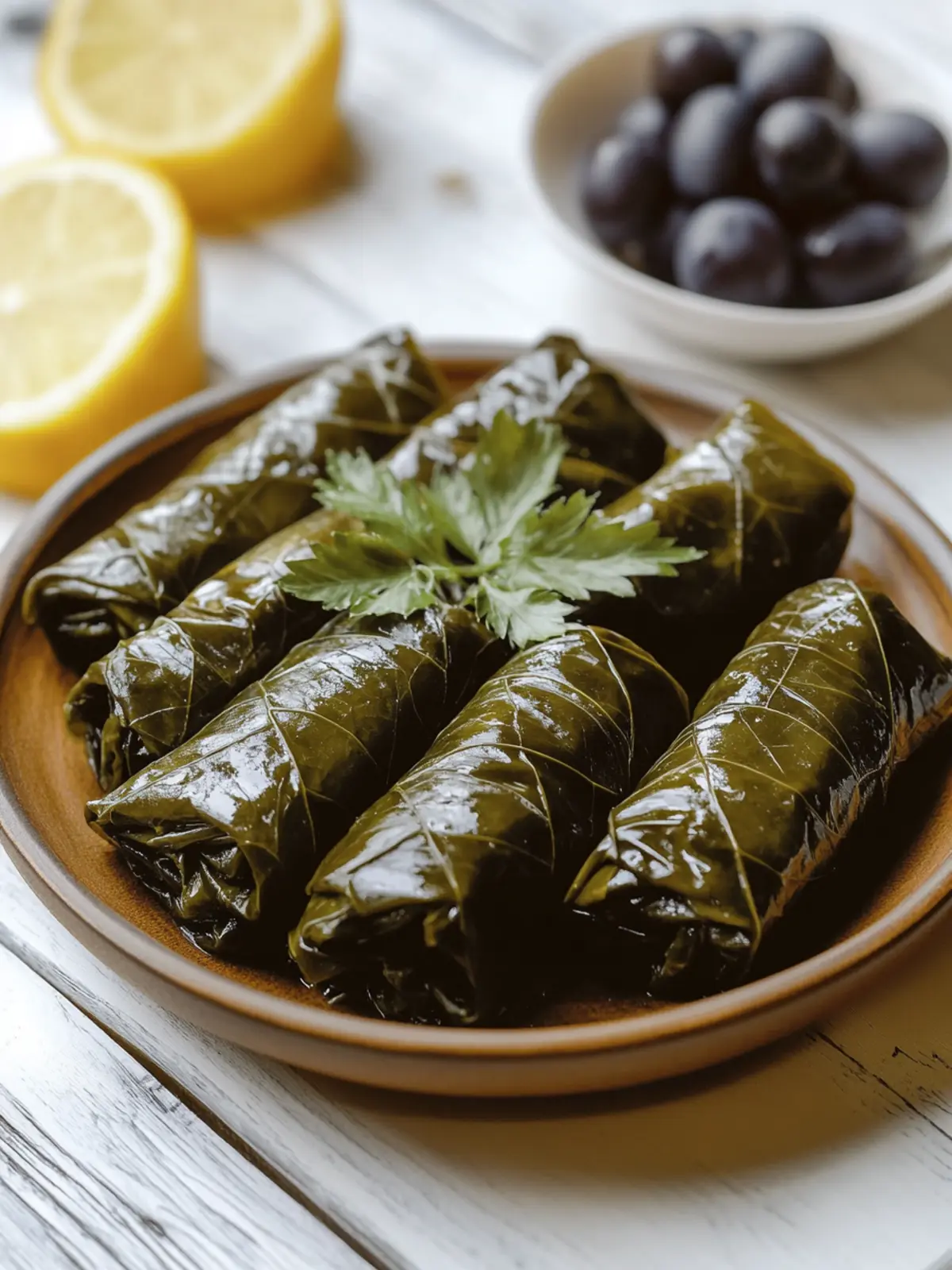Delicious Greek Dolmades: Perfect Home-Cooked Flavor 3 Greek Dolmades (Stuffed Grape Leaves)
