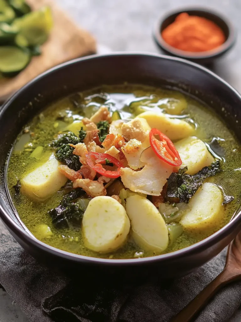 Indonesian Lontong Sayur: Delightful Vegetable Soup with Rice Cakes 3 Indonesian Lontong Sayur (Vegetable Soup with Rice Cakes)